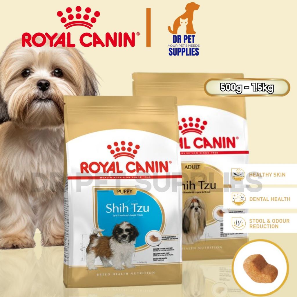 500g 1.5kg Royal Canin Shih Tzu Dog Dry Food All Stages Adult Puppy Dental  Health Small Breed Coat | Shopee Philippines