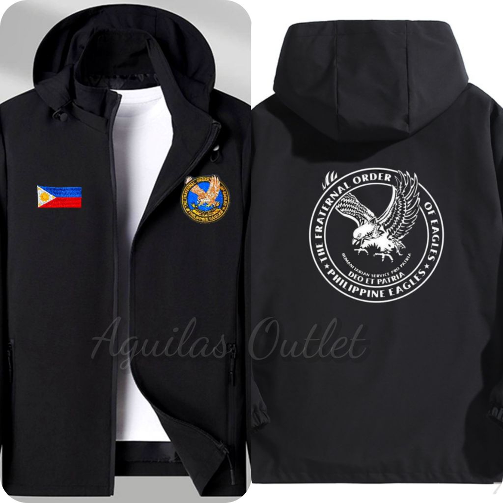 Premium Embroidered Hooded Jacket: Philippine Flag & TFOE Design ...
