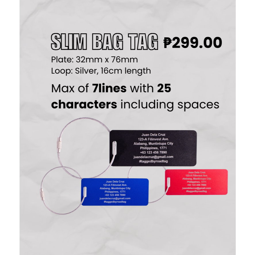 SLIM BAG TAG - BAG TAG | Shopee Philippines