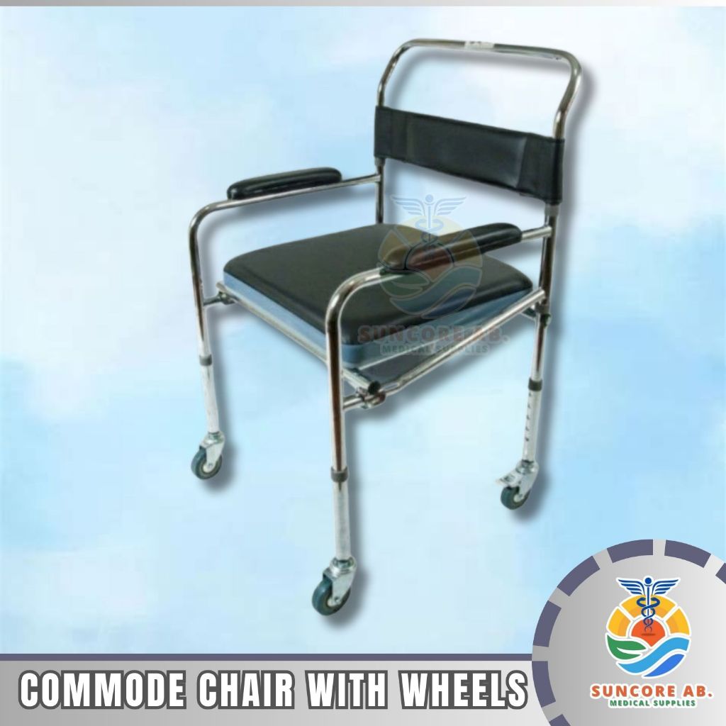 STANDARD COMMODE CHAIR WITH AND WITHOUT WHEELS | Shopee Philippines