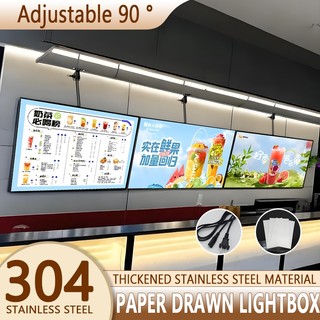 LED billboard display With telescopic boom hanging menu board display ...
