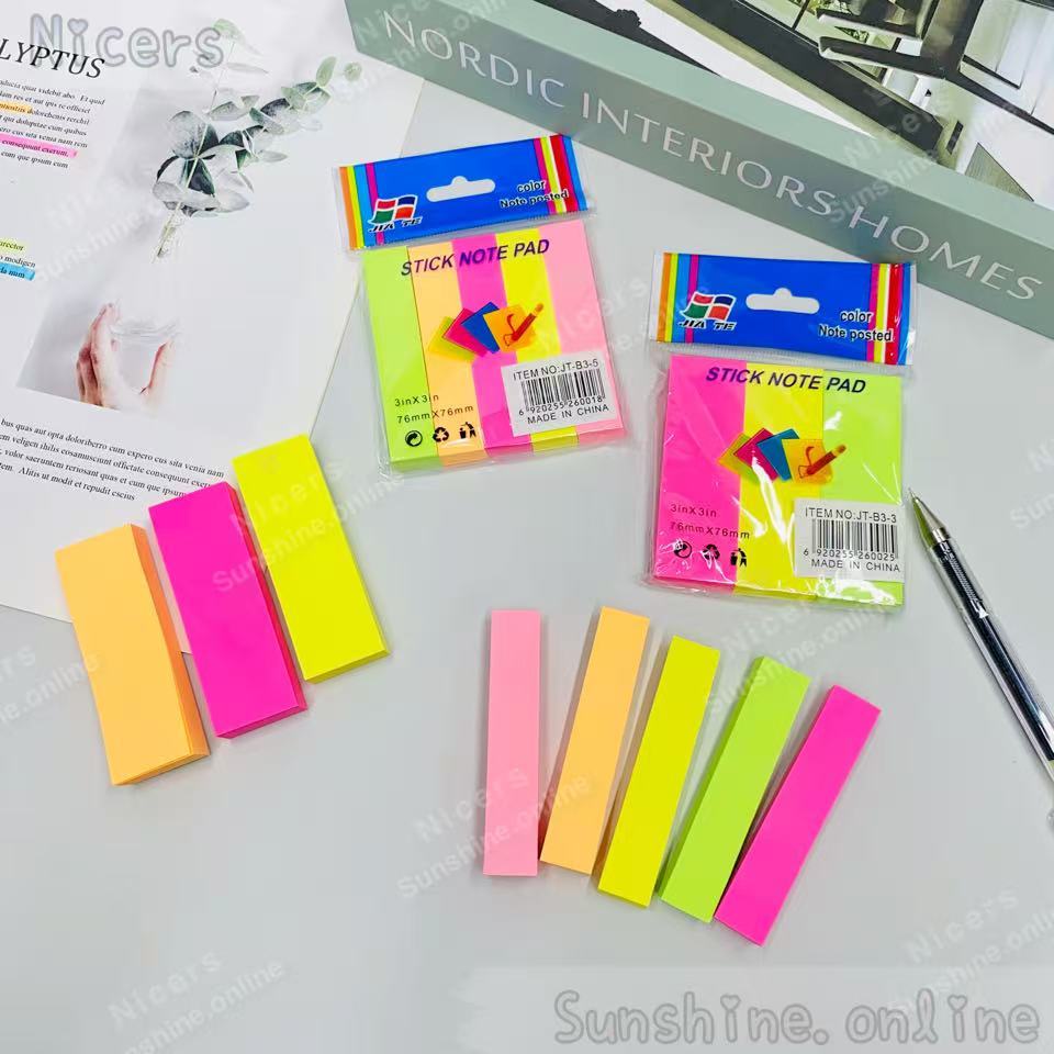 Sticky Notes Pad Multi Color NEON color Self Adhesive sticky notes for ...