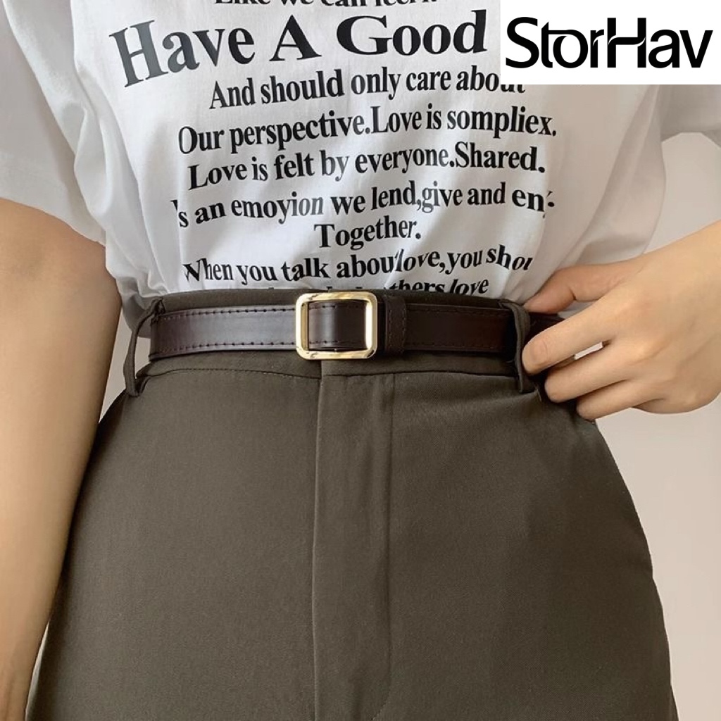 Belt Korean Fashion Women Belts Leather Metal Buckle Waist Belts ...