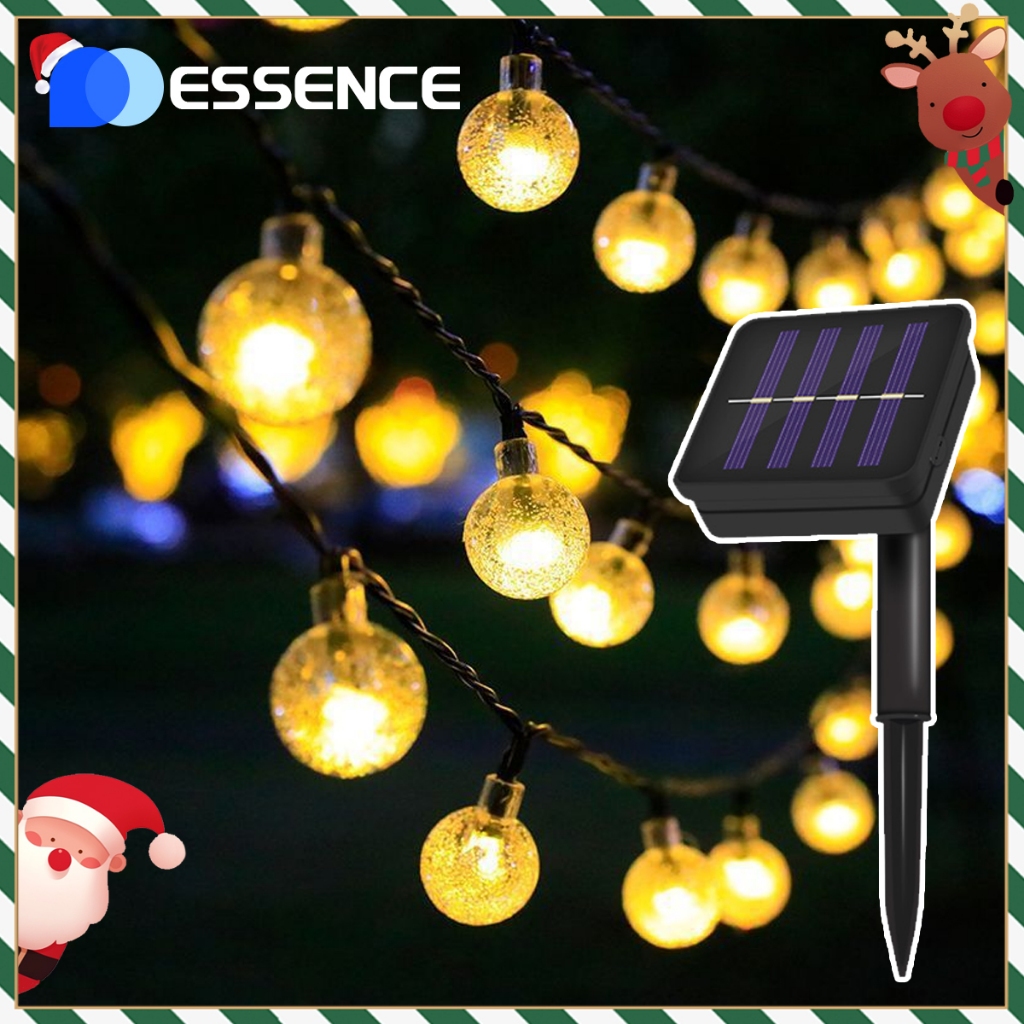 Solar Christmas lights Crystal ball 5M 7M 12M Outdoor Waterproof Led ...