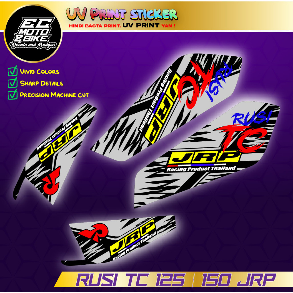 Rusi TC 150 JRP Sticker Set - Durable Motorcycle Decals - Fairing and ...