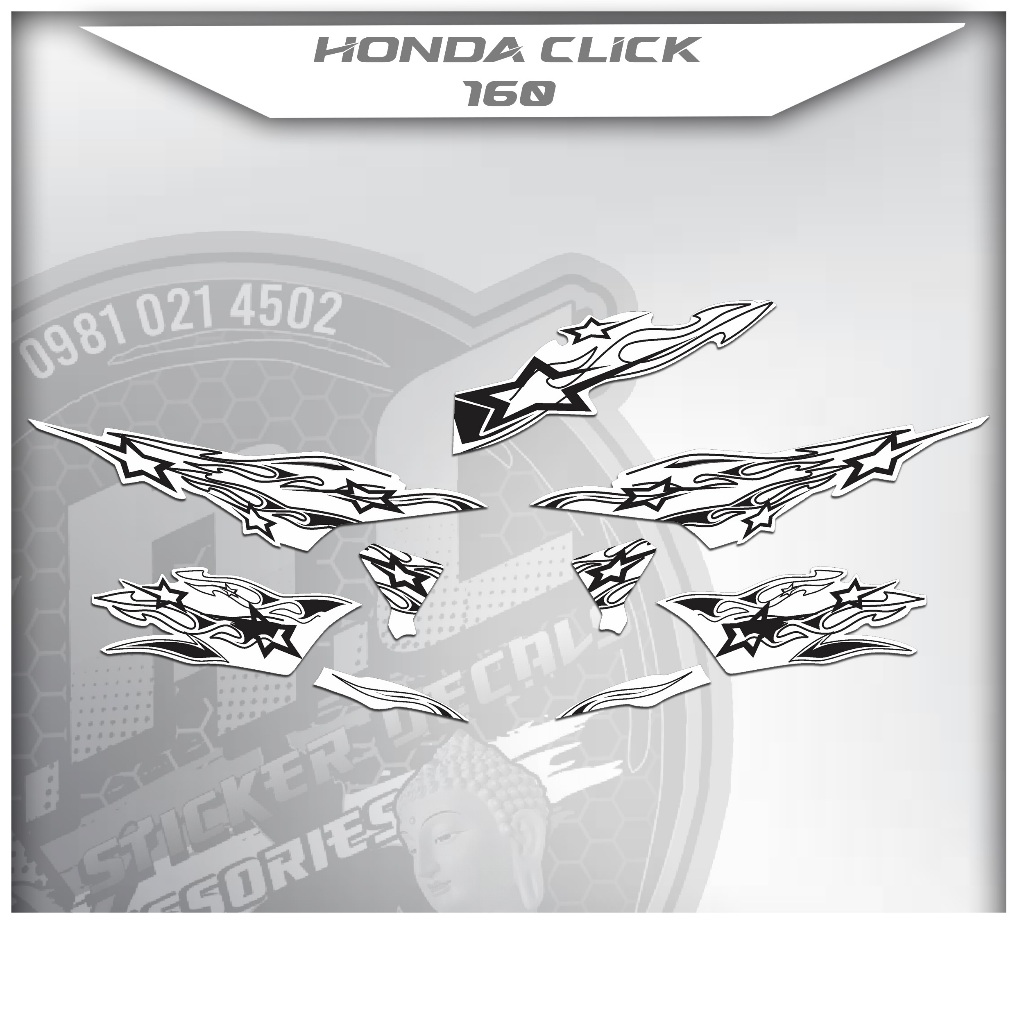Honda Click 160 Star ng Pasko Sticker Decals 2025 | Shopee Philippines