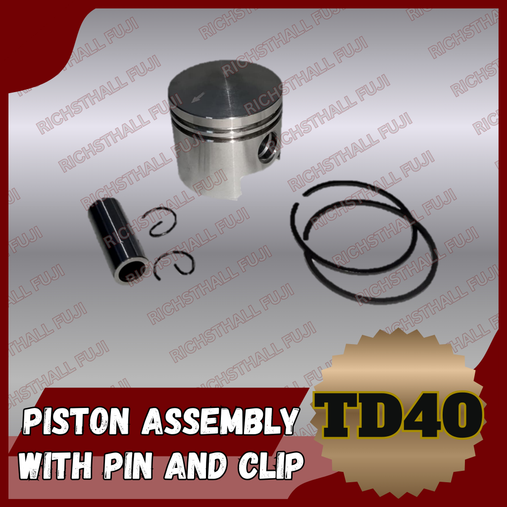 PISTON ASSEMBLY WITH PIN AND CLIP TD40 FOR GRASS CUTTER | Shopee ...