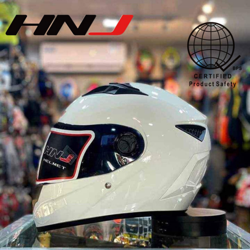 HNJ 855 Men's classic helmet full face motorcycle for Sun Visor woman small  Helmet