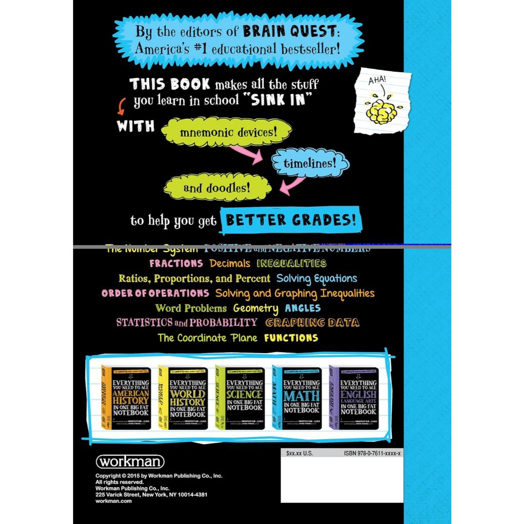 Everything You Need to Ace Math in One Big Fat Notebook: The Complete ...