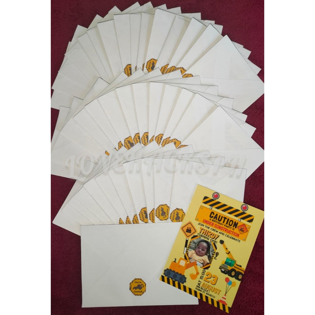 3R INVITATION PORTRAIT CUSTOMIZED WITH FREE WHITE ENVELOPE AND STICKER ...