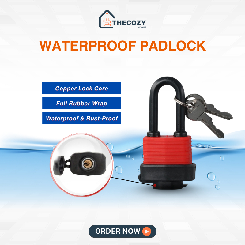 Waterproof Rustproof Padlock with Keys – Heavy Duty Outdoor Security ...