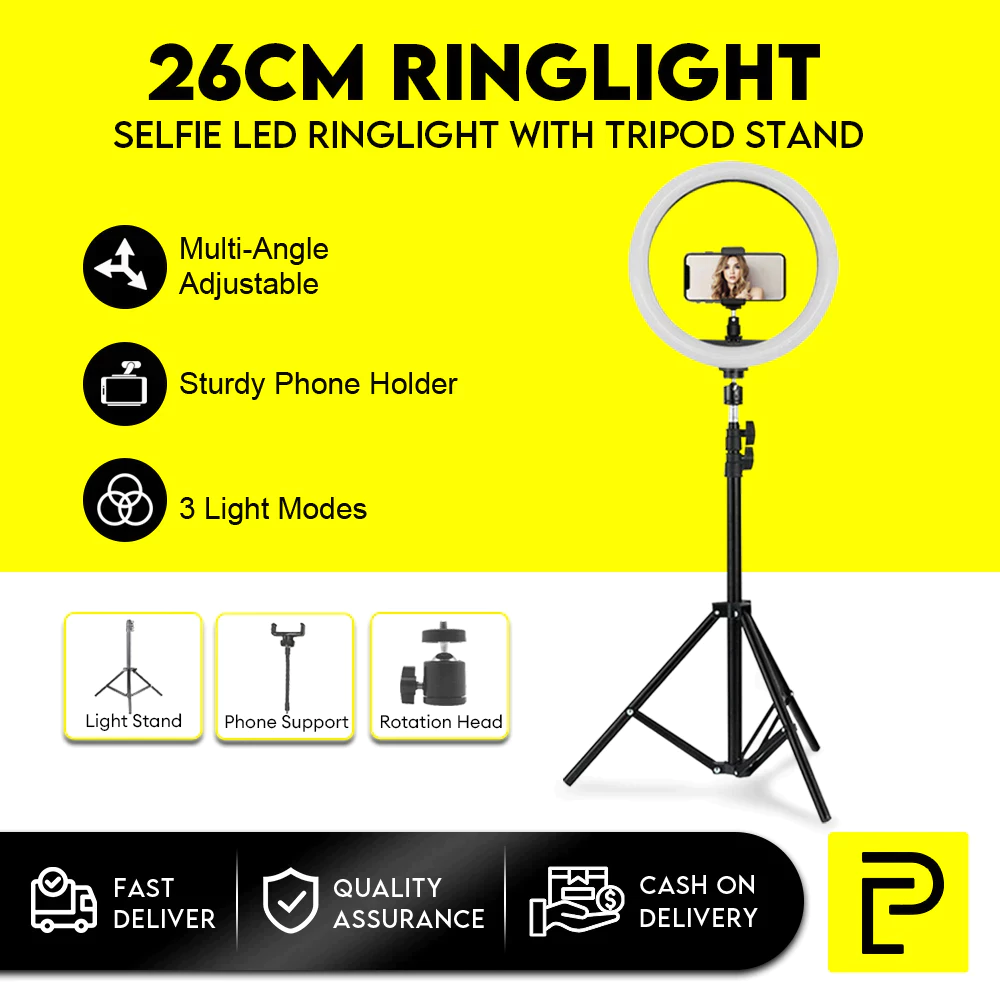 Popcorn Selfie LED Ring Light with stand