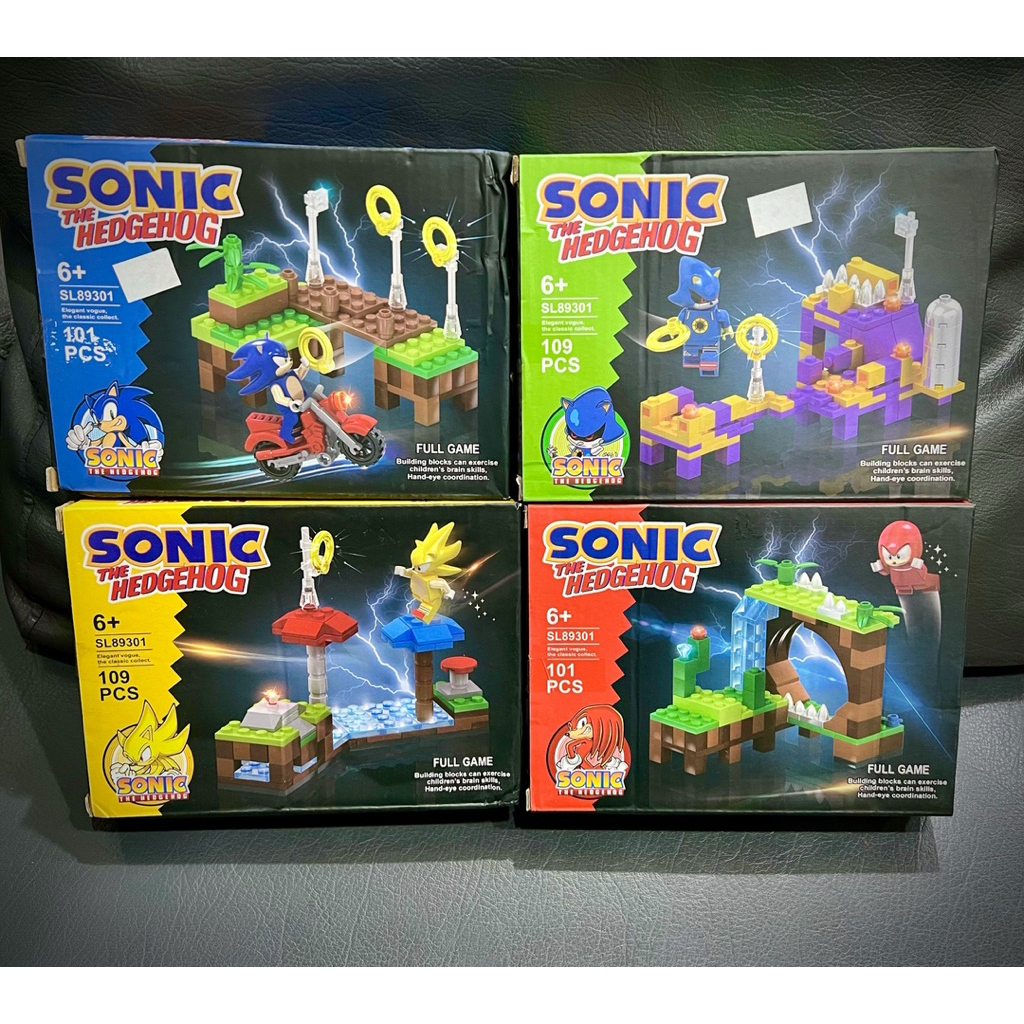 Sonic the Hedgehog Action Figures Toy Figure Mini Puzzle Toys Building ...
