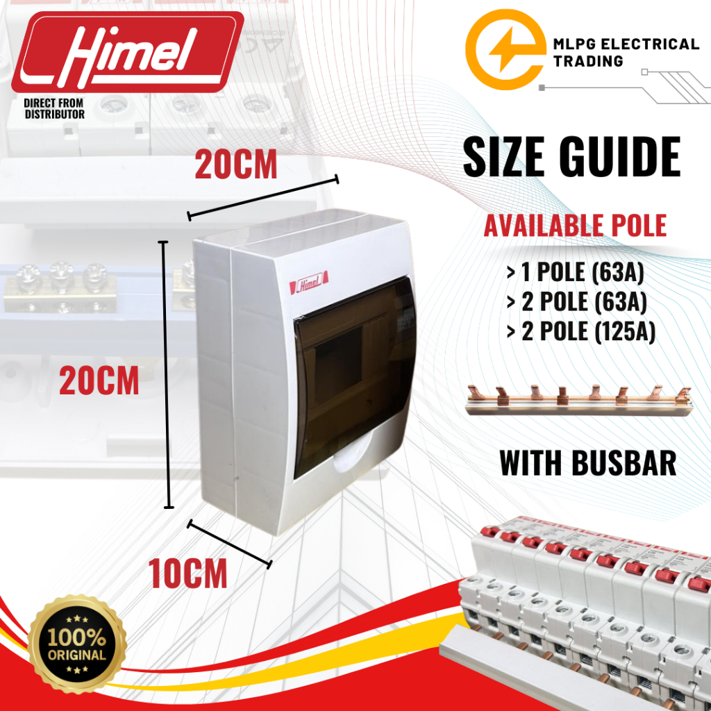 Himel MCB Distribution Boxes 8 WAYS (Flush & Surface ) | WITH BUSBAR ...