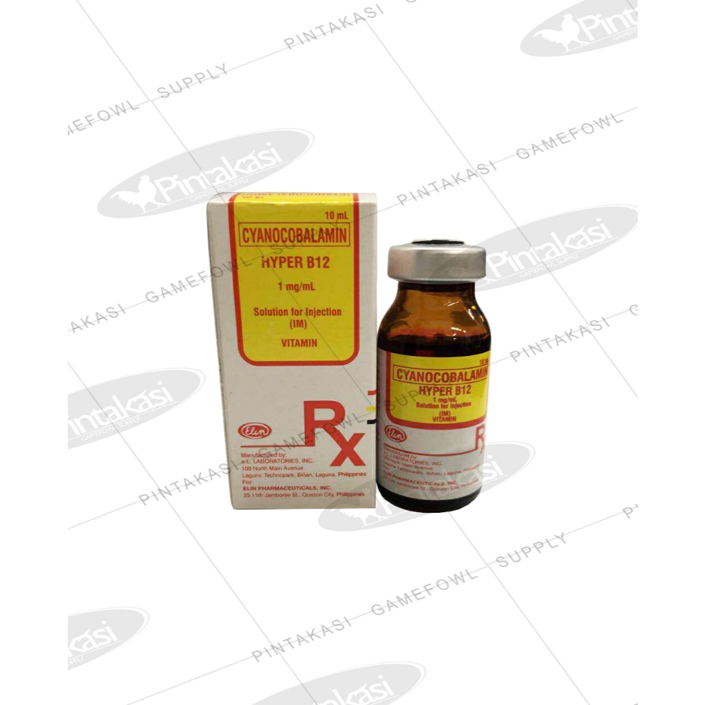 hyper b12 injectable 10ml/1BOT) VITAMIN HYPER B12 FOR GAMEFOWL Hyper B12 10mL for Gamefowl