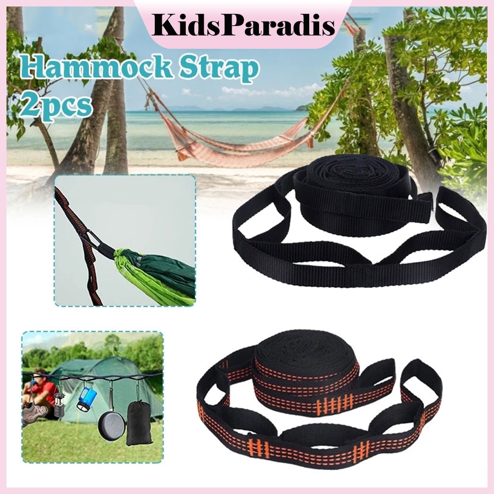 2pcs Adjustable Camping Hammock Straps Camping Hammock Tree Rope ...