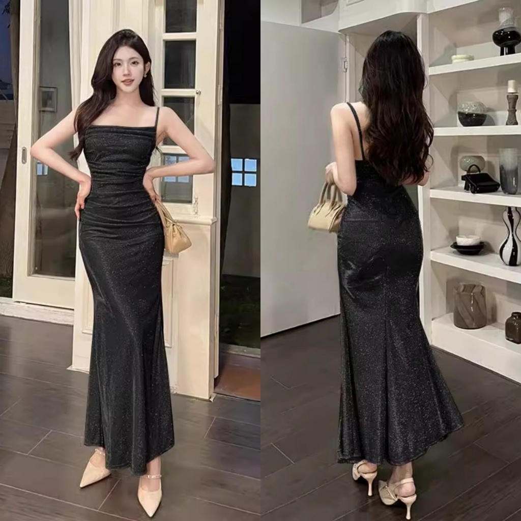 black formal wedding dress Strapless Drop Waist Satin Gown Francesca 2nd Birthday Baby Girl VDAY25 inspired bridal gown perfect Size:36D
