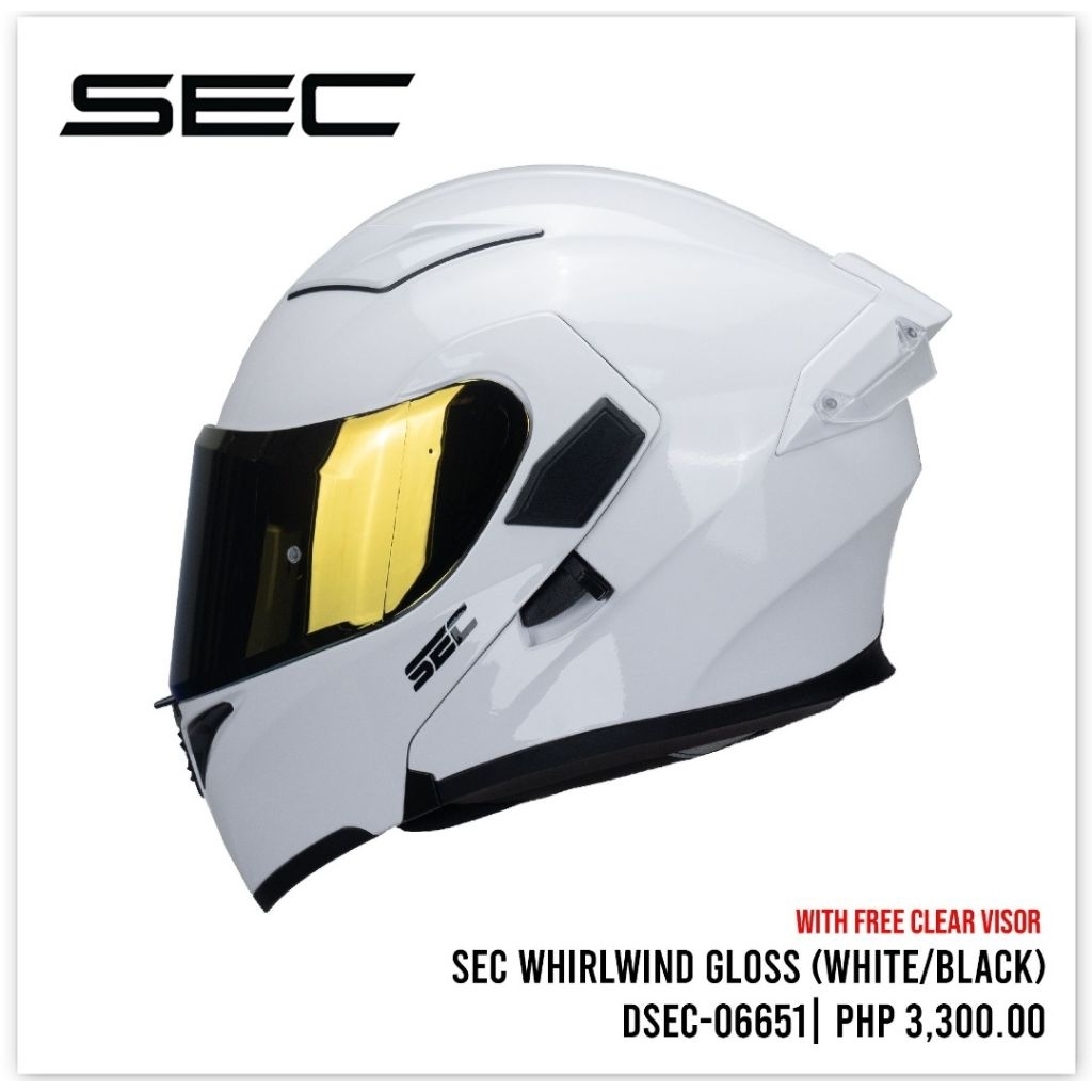 Sec Windstorm Modular Helmet SEC Whirlwind Modular Dual Visor