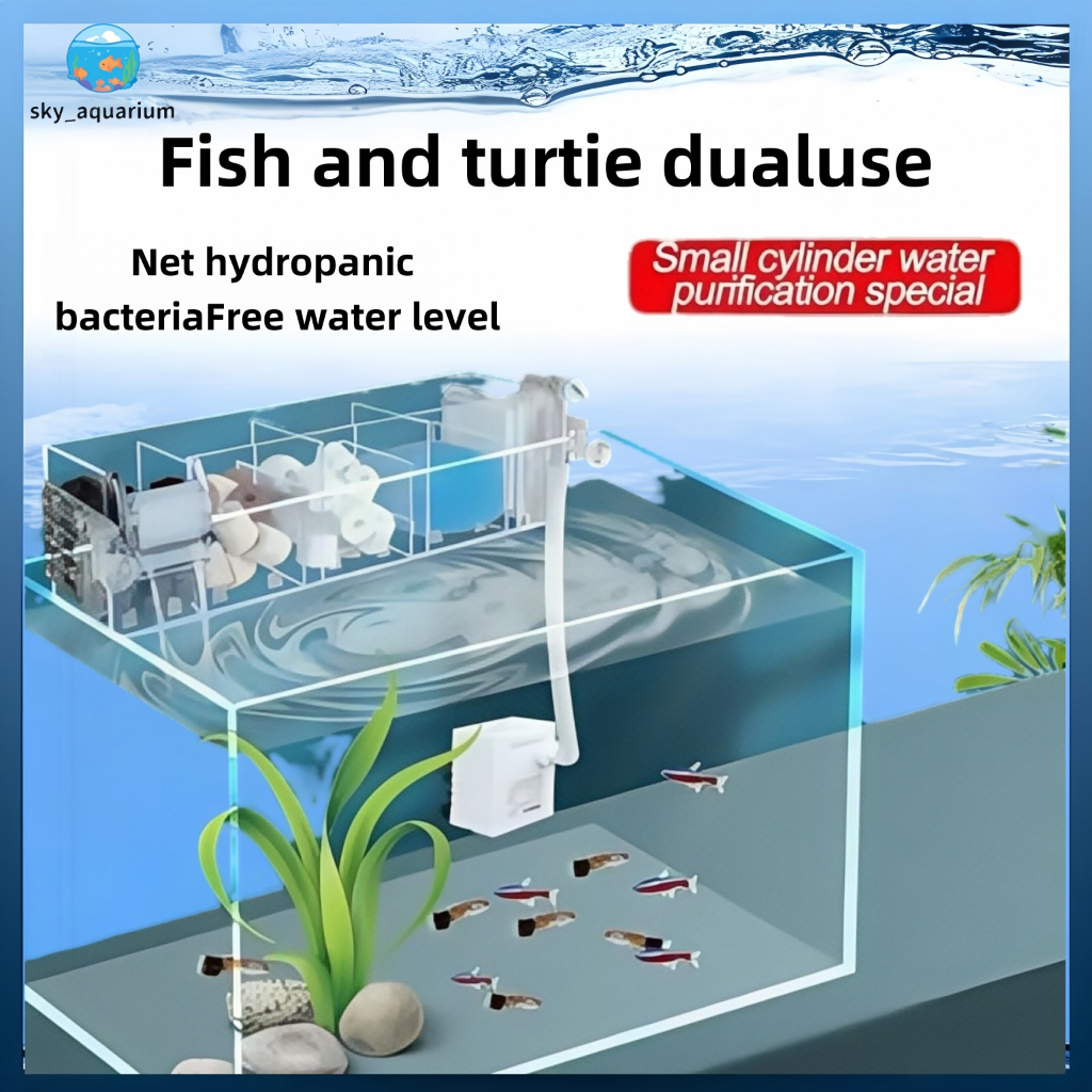 3-5 Grids Aquarium Filter Box Fish Tank Filter Box With Water Pump, Low ...