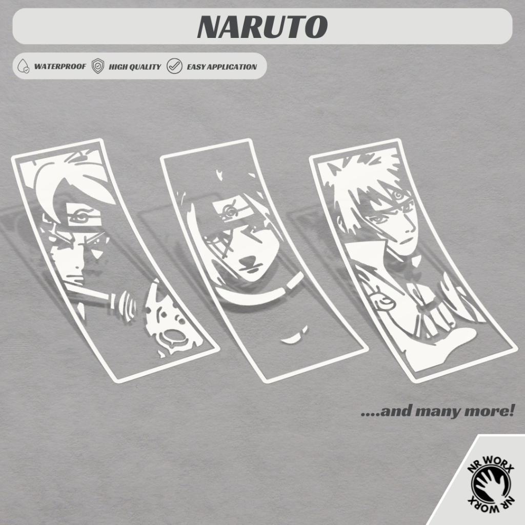 Naruto Shippuden Characters Potrait Vinyl Decal Anime Sticker NR Worx ...