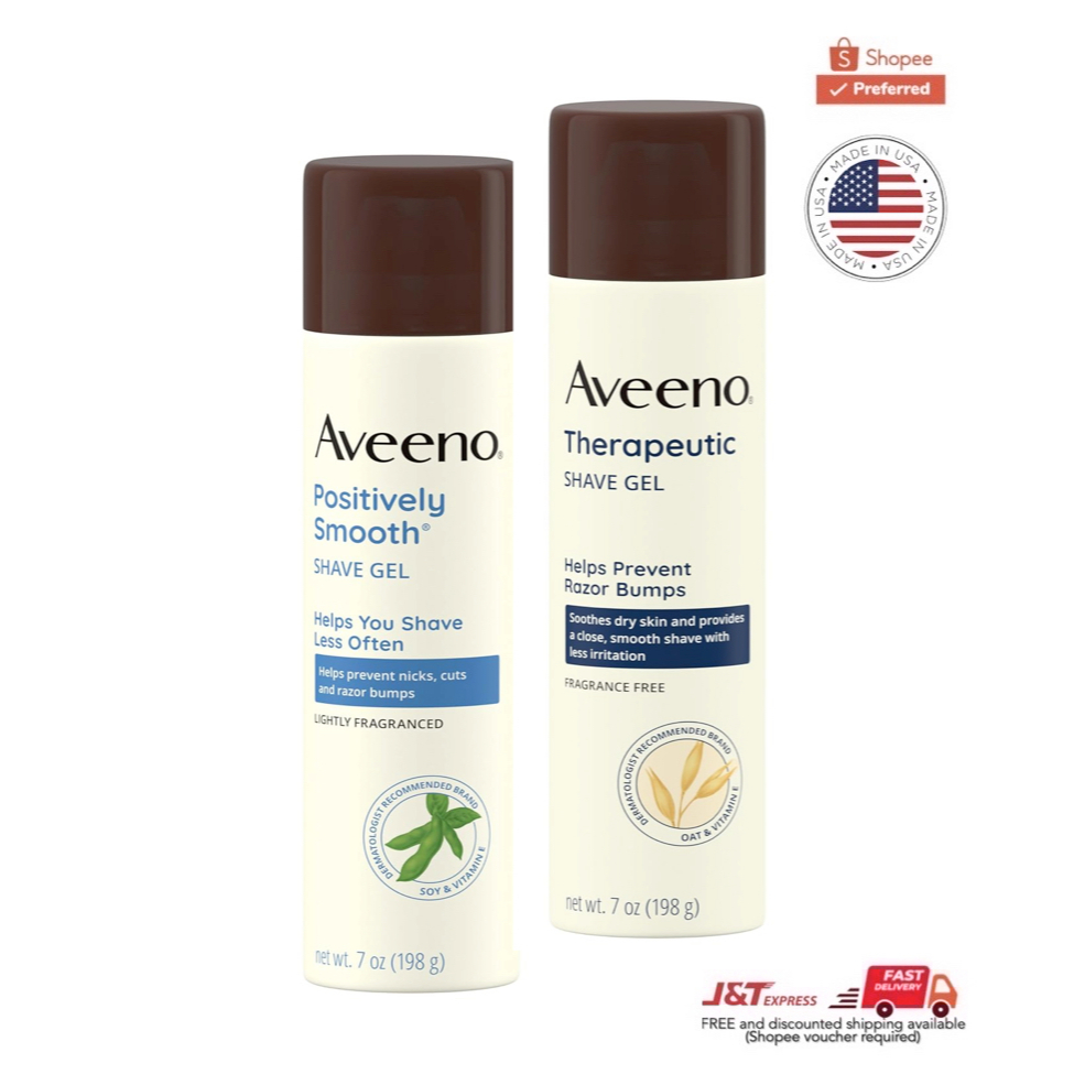 Aveeno Positively Smooth Moisturizing | Therapeutic Shave Gel 7oz ...