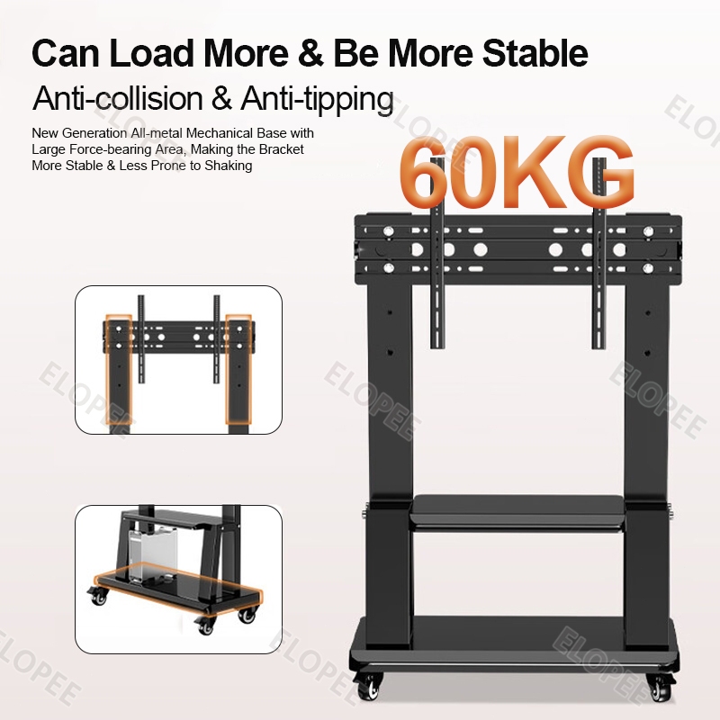 Movable TV Bracket 32-75 Inch TV Floor Trolley TV Stand Office Home TV ...