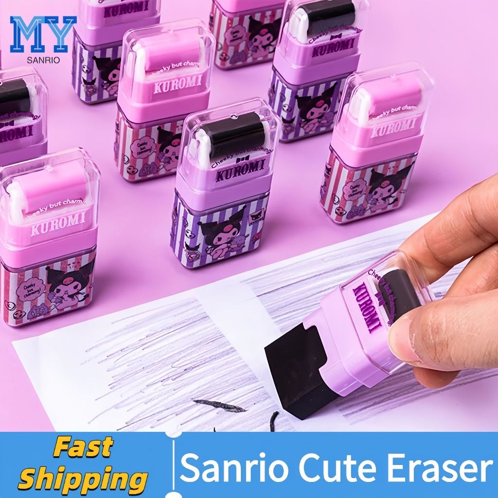 Sanrio Kuromi Cute Animal Roller Pencil Eraser With Roller Cleaning ...