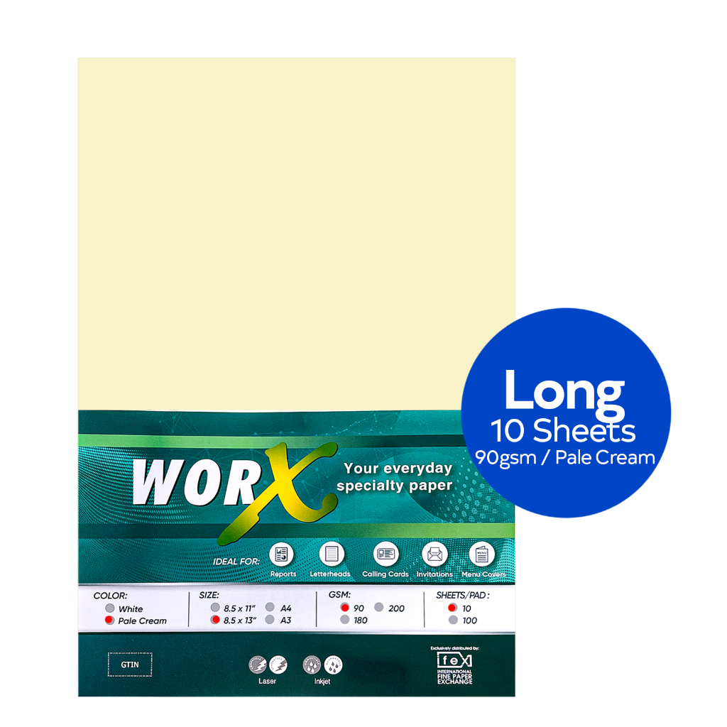 Worx Paper Long 90gsm Pale Cream 10s | Shopee Philippines