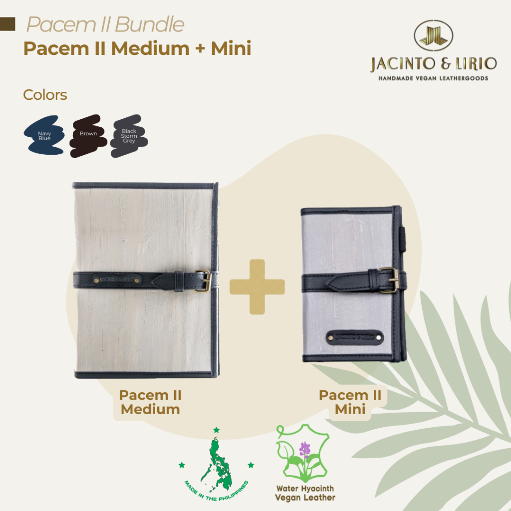 Jacinto & Lirio Bundle of Personalized Pacem II Medium & Mini Journal ...