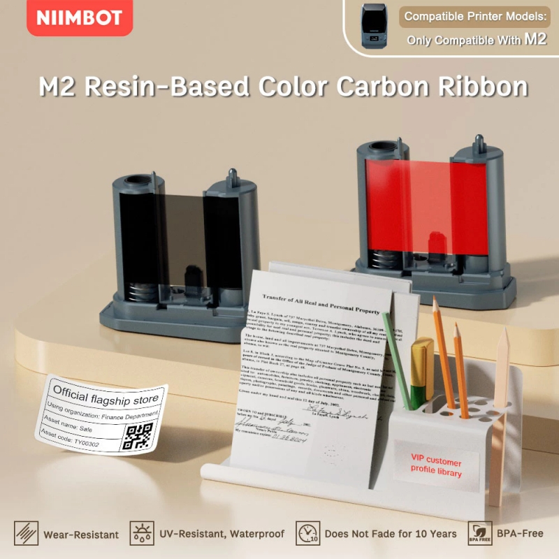 NIIMBOT M2 Color Printing Ribbon for M2 thermal transfer label printers ...