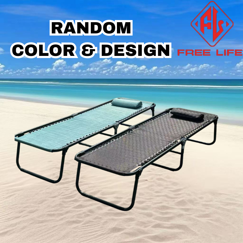 Foldable Bed Folding Bed Portable Outdoor Bed with Pillow Random Color ...