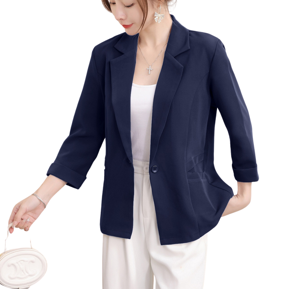 Luckyu Forma Blazer for Women 3/4 Sleeve Casual S to 3XL With