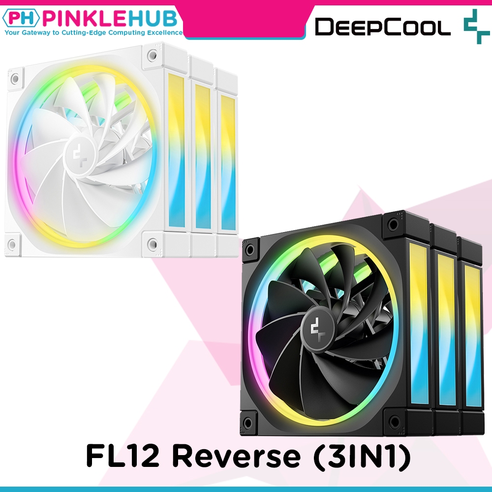 Deepcool FL12 Reverse High-Speed RGB LED Cooling Fan 3-in-1 White/Black ...