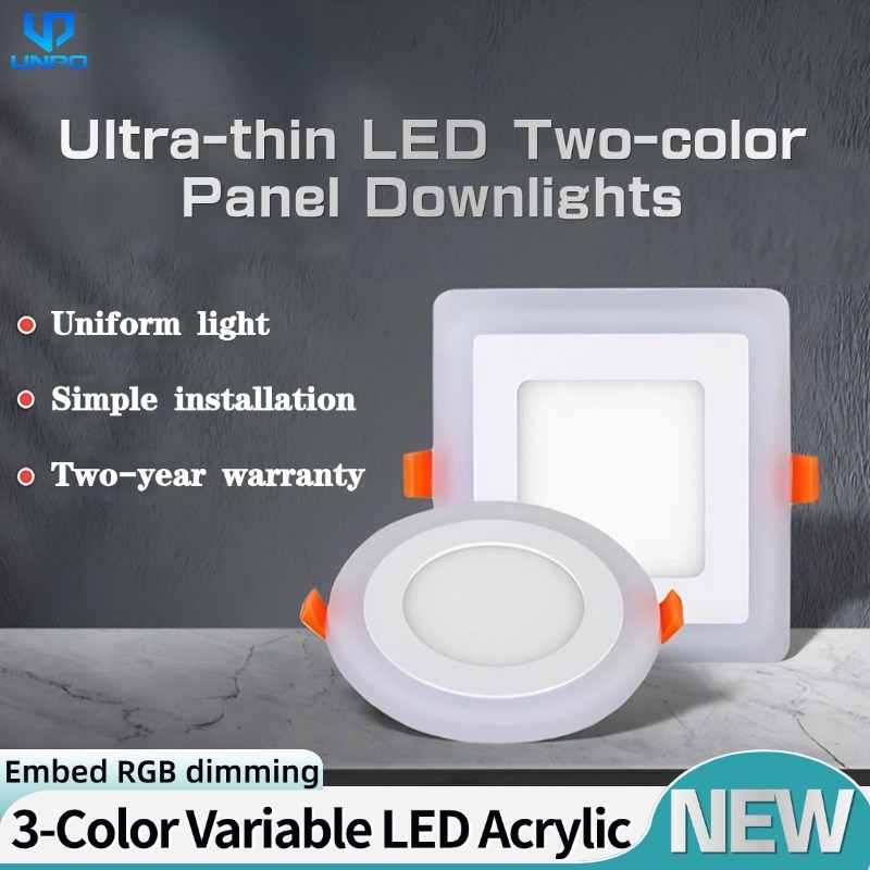 UNPO 6/9W Pin Light LED Ceiling Tricolor Recessed Downlight Ceiling ...