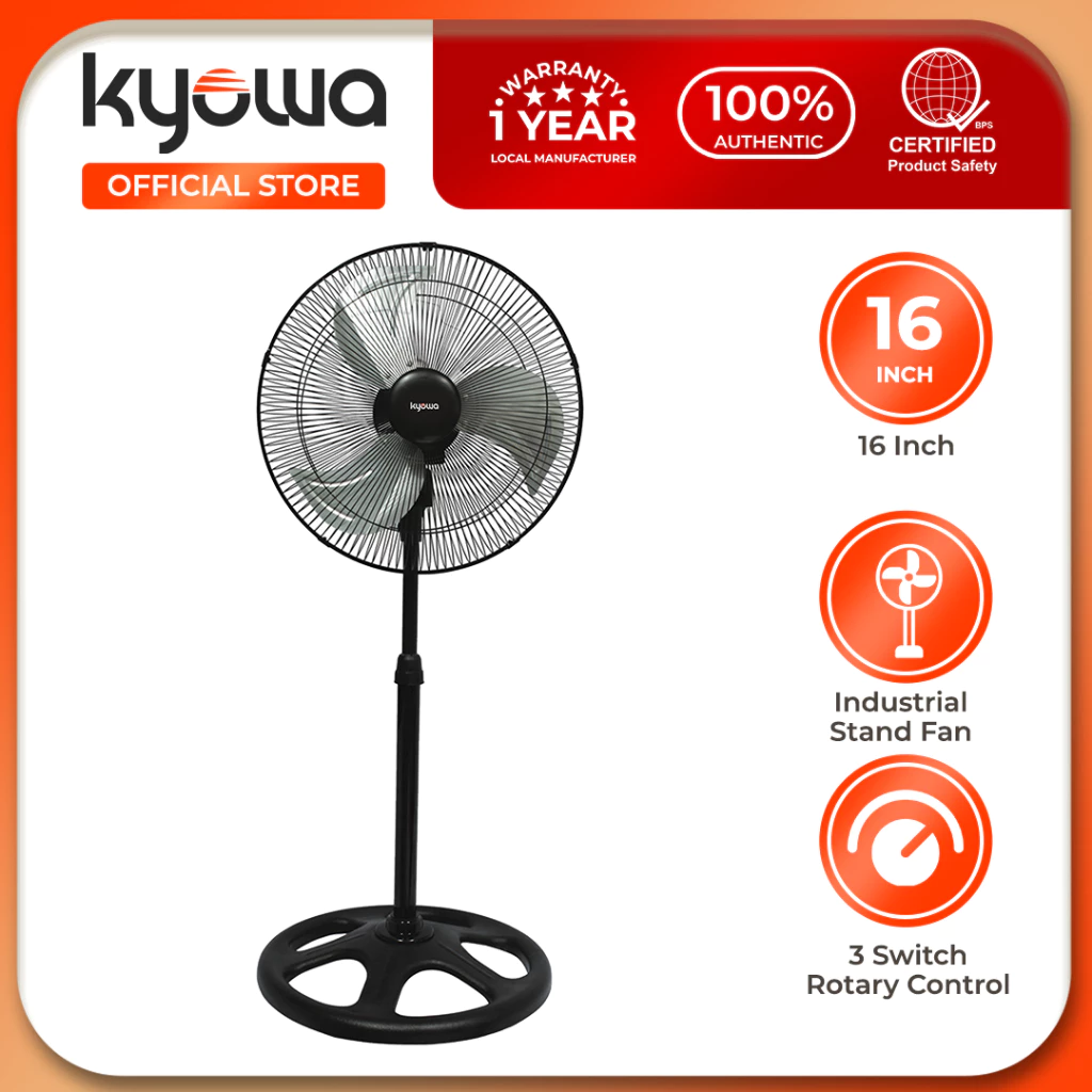 Kyowa KW-6545 16 inch Industrial Stand Fan