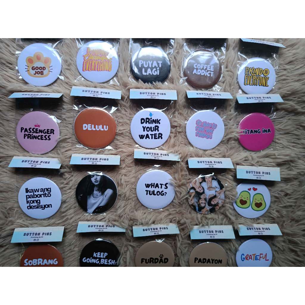 PRE MADE BUTTON/PINS GENZ STATEMENT PINS (1) | Shopee Philippines