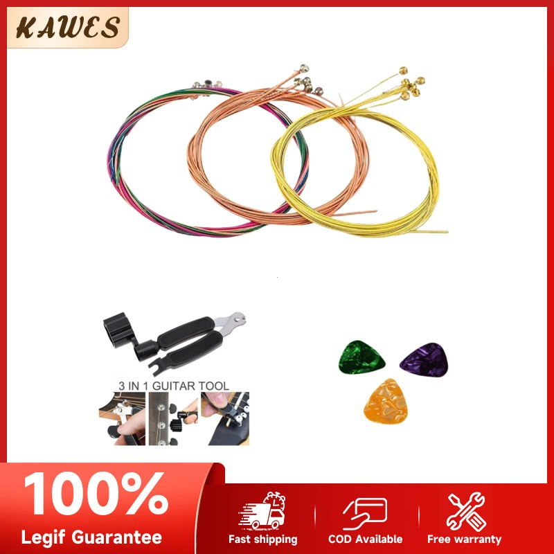 KAWES Acoustic Guitar String Set Brass Phosphor Bronze Musical ...