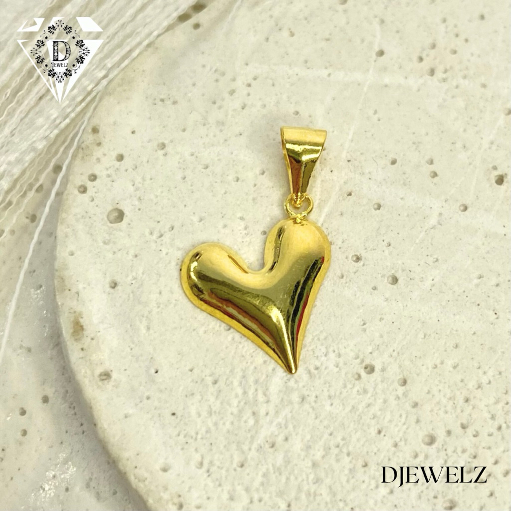 Pawnable 18K Pointed Heart Pendant 10mm Open Back (DJEWELZ) | Shopee ...