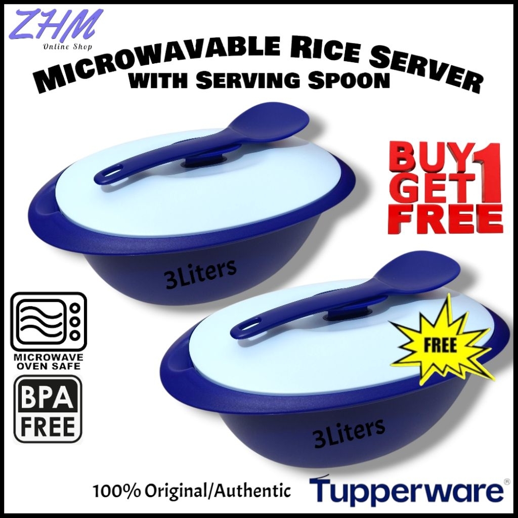 Tupperware Microwavable Blossom Rice/Soup/Saucy Servers (100% Original ...