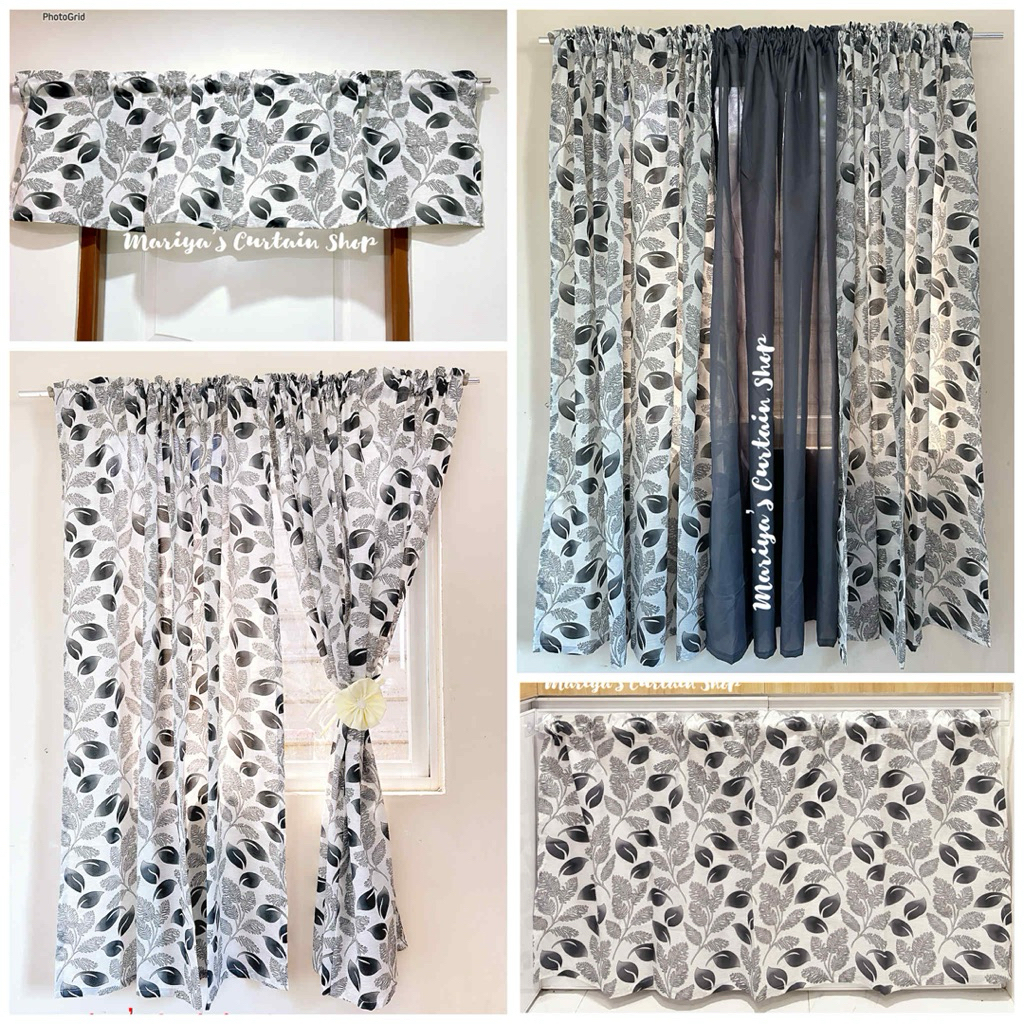 Dandan Grey Design Curtain | Non-Ring Dark Theme Curtain for Window ...