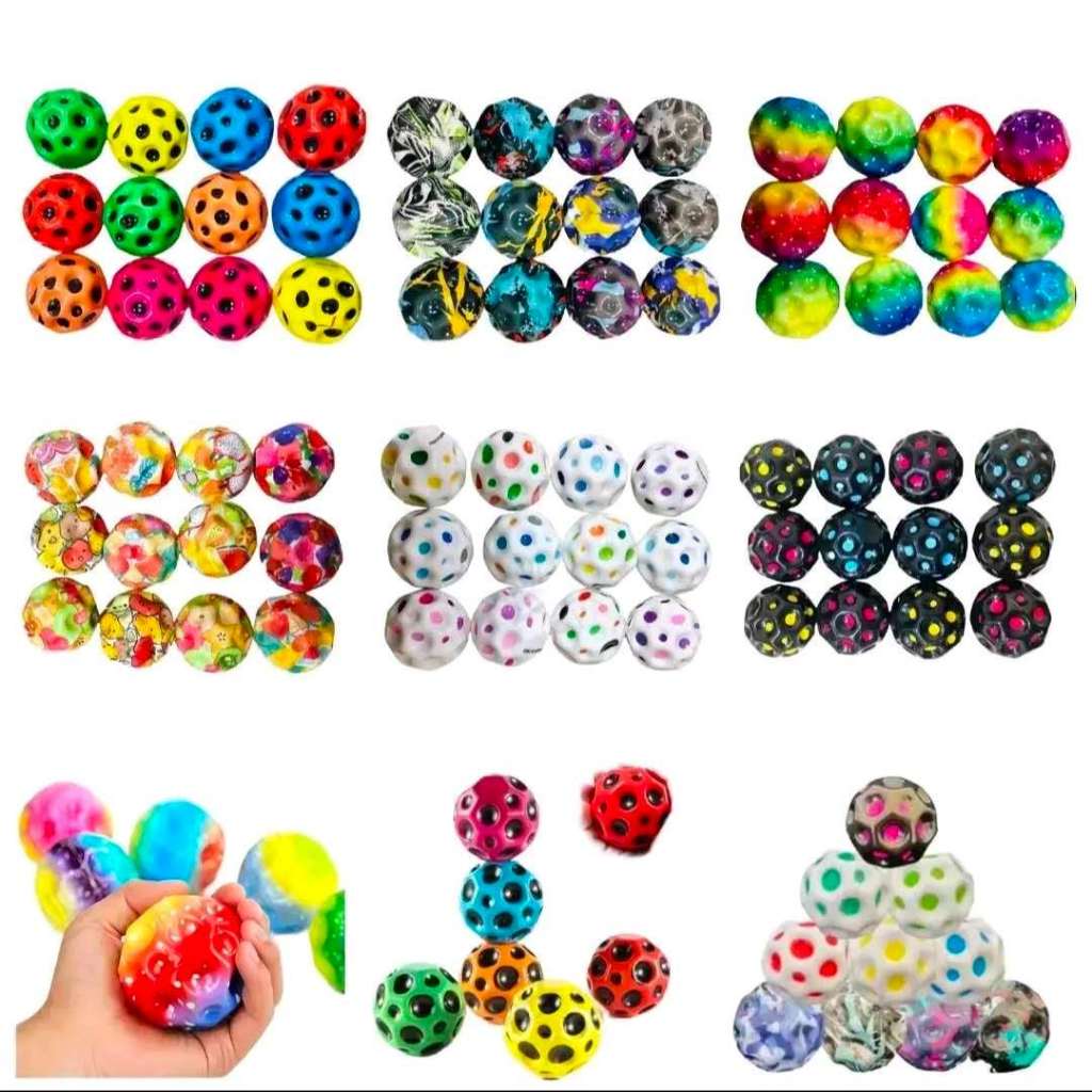 Moon Ball Painted High Bouncy Ball Wholesale Assorted Colors and ...