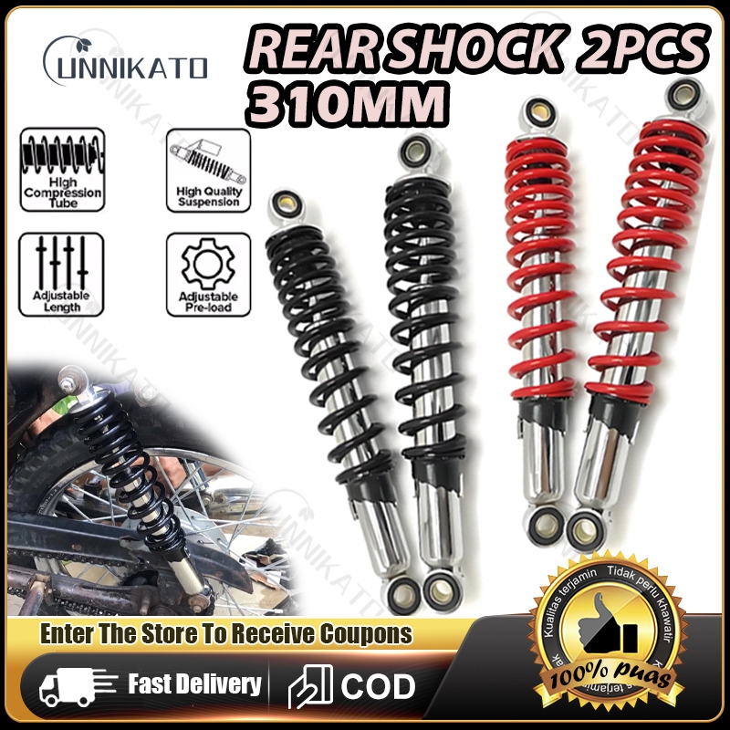 2PCS Motorcycle Rear Shock 310MM XRM 125 XRM 100 WAVE 100 WAVE 125 ...