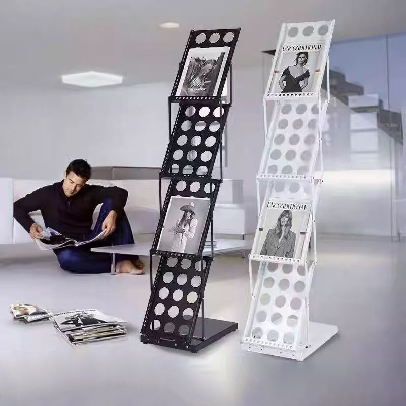 Exhibition folding portable iron material storage rack floor-standing ...