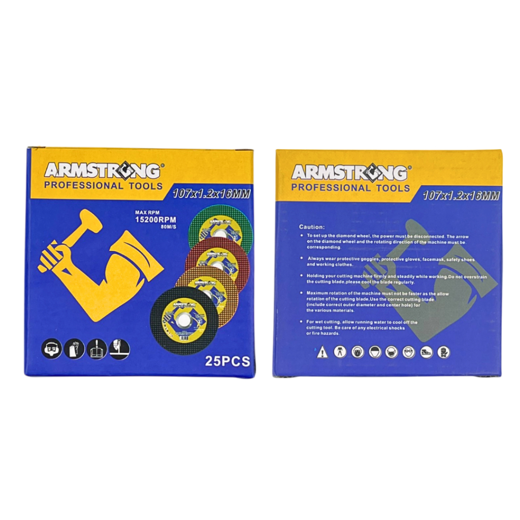 ARMSTRONG SUPER THIN CUTTING DISC 4’’ (BLACK&GREEN) 25 PCS. | Shopee ...
