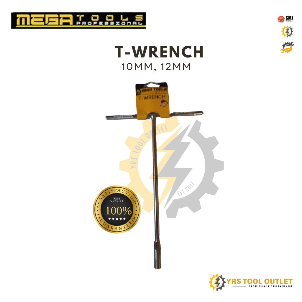 Mega Tools T Handle Socket Wrench, T Wrench (10mm, 12mm) | Shopee ...