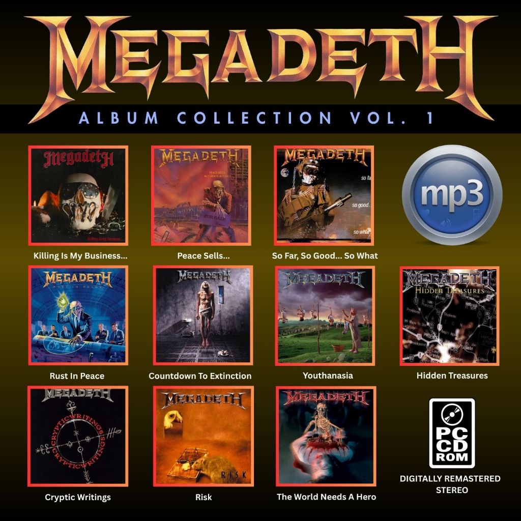 MEGADETH MP3 music CD for PCCDROM and compatibles (not playable to ...