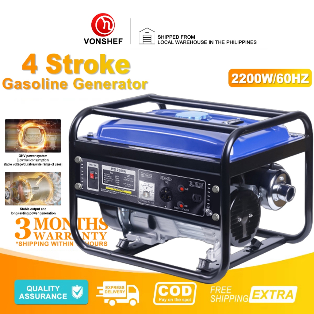 Generator Gasoline Portable 2200W 4-Stroke Ultra Quiet High Quality ...