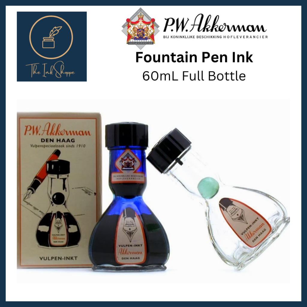 P.W. Akkerman Fountain Pen Ink Full Bottle (60mL) | Shopee Philippines