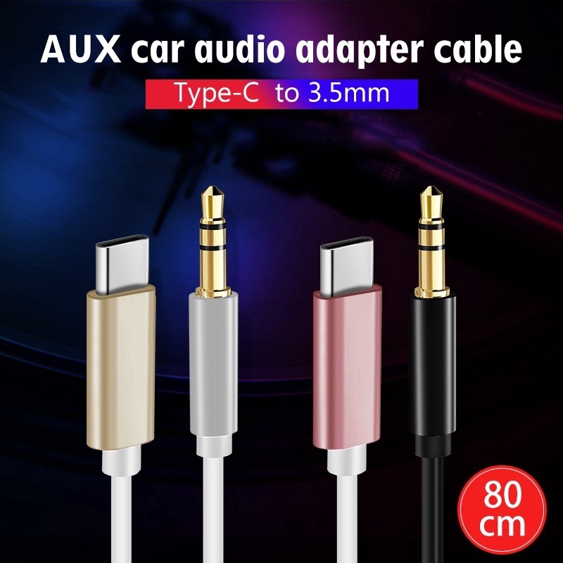 HTM Aux Cable Type-C to 3.5mm Male Jack Adapter Extension Audio Cord ...