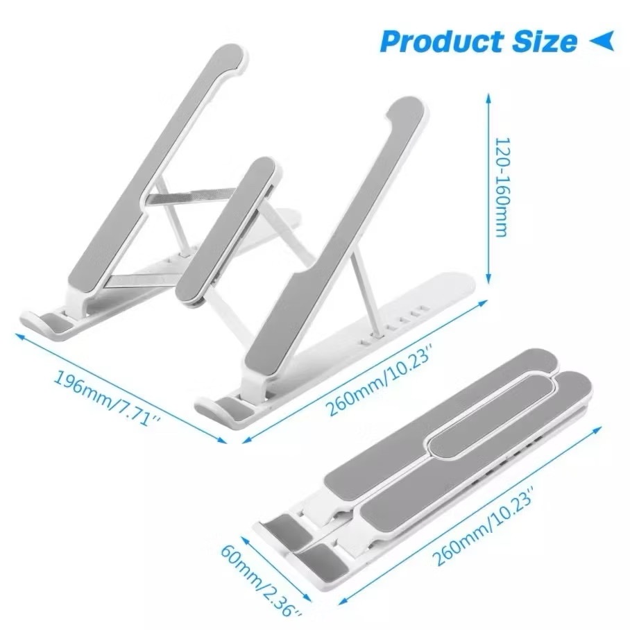 Adjustable Universal Laptop Stand Portable Hands Free Foldable Laptop ...